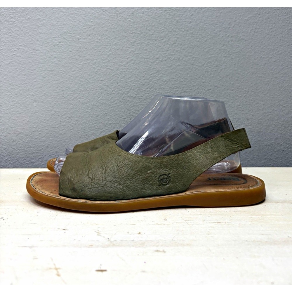 Børn Green Leather Cove Modern Sandals Size 9